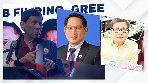 No laughing matter For Reps. Alonto Adiong (inset, left) and Jefferson Khonghun, former President Rodrigo Duterte’s rhetoric on bombing 15 senators to kingdom come is something that the National Bureau of Investigation should probe, similar to the threat issued by his daughter, Vice President Sara Duterte. The second highest official of the land vowed to have the First Couple and Speaker Martin Romualdez assassinated if she herself is killed by forces allied with the government.