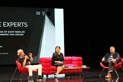 (From left) Ar. Joey Yupangco, Ar. Cathy Saldaña and Ar. Sudarshan Khadka Jr.