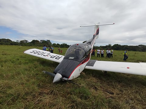 Training plane makes emergency landing in  Bulacan; pilots safe