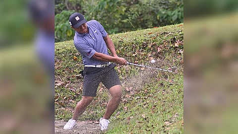Chris Remata posts 39 points to put Eastridge on the brink of glory in the 76th Philippine Airlines Interclub championships yesterday at the Bacolod Golf Club in Bacolod City.