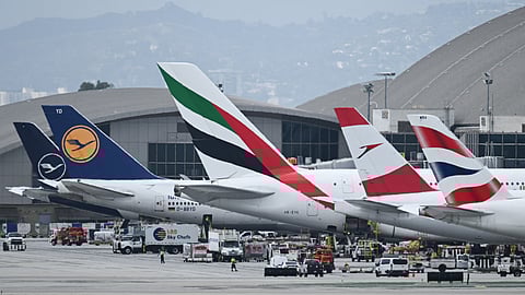 [FILES] Los Angeles International Airport (LAX) in El Segundo, California. 

Planes lined up at Los Angeles International Airport (LAX), one of the key hubs expected to see record-breaking travel demand ahead of the 2026 FIFA World Cup and 2028 Olympics. A new report warns that outdated infrastructure, long visa wait times, and security bottlenecks could overwhelm the U.S. travel system. (AFP)
