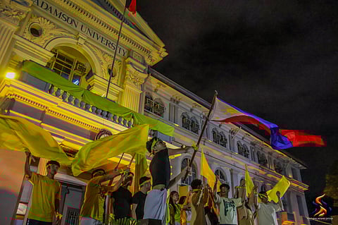 Adamson University students commemorate the 39th anniversary of the EDSA People Power Revolution