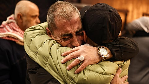 Palestinian prisoners freed by Israel were greeted by loved ones in the West Bank and Gaza after the latest hostage-inmate swap 