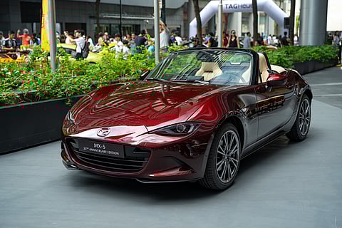 At Sports Cars for a Cause, the 35th anniversary edition of the Mazda MX-5 draws attention.