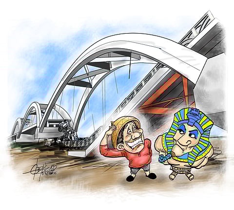 Pyramids? More like dominoes