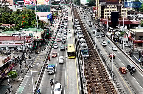 A Carousel Bus freely plies the southbound carousel lane along EDSA in Kamuning, Quezon City, on Wednesday, 5 March 2025. The Department of Public Works and Highways (DPWH) assured on Tuesday that the EDSA Bus Carousel will remain operational during the ongoing EDSA rehabilitation, with temporary lane relocations.