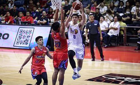 Calvin Oftana takes care of the scoring duties in TNT's 93-85 win over Rain or Shine in Game 4 of the PBA Commissioner's Cup semifinals.