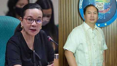 (L) Senator Grace Poe, (R) CICC ED Alexander Ramos