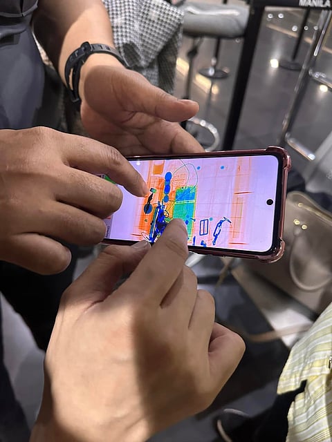 The supervisor showed Mrs. Ruth Adel an X-ray image of a bag, claiming it was hers.