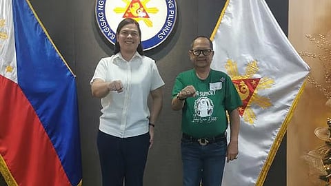 Ranque with Vice President Sara Duterte during a courtesy call at the OVP office in Mandaluyong City.
