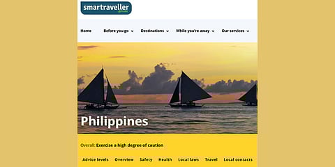 Australia issues travel advisory for Philippines amid security concerns