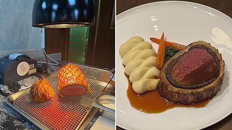 Authentic cooking at Gordon Ramsay Bar & Grill & The famous Beef Wellington of Gordon Ramsay.