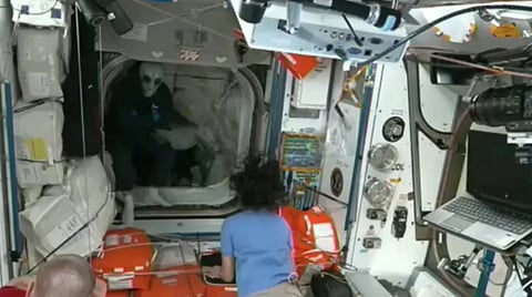 Cosmic comedy: ISS astronaut pulls alien 'encounter' with newcomers
