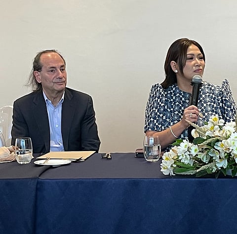Chris Palumbo, head of Region and Asia Pacific, Sotheby’s International Realty Affiliates LLC (left), and seasoned real estate professional Catherine Ocariz-Florencio, explain to the members of the media how their alliance, forming the Philippine Sotheby's International Realty, will play a vital role in elevating the country’s real estate landscape