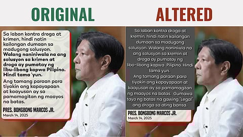 Cebu vlogger arrested altering PBBM quote