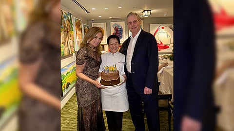 Vicky and Hans Schmid with Chef Jessie Sincioco.