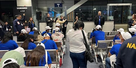 The arrival of 30 repatriated Filipinos from Cambodia who were victims of online scams.