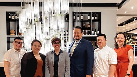 L-R Chef Sharwin Tee; Elyse Go and Gen Diokno of Hand & Heart; David Pardo Ayala, Chef Luis Chikiamco, and Rossana Unson of Discovery Primea.