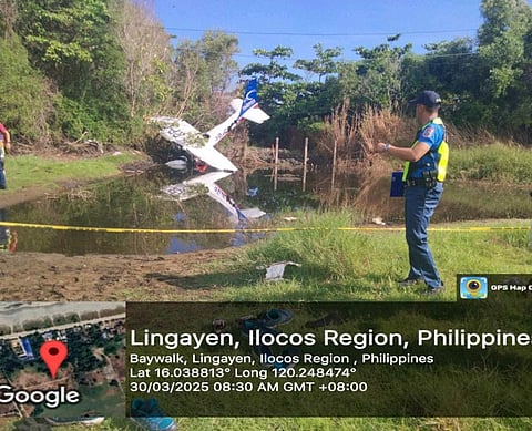 Training aircraft crashes in Lingayen — two pilots dead