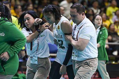 Angel Canino of De La Salle, who went down with an injury in the win over UST, could miss the team’s game against Ateneo in the UAAP Season 87 women’s volleyball tournament this Wednesday.