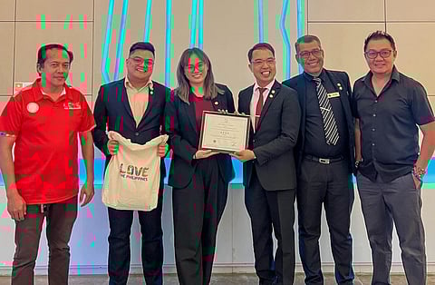 In photo at the awarding of the star-rating are DOT Region 5 chief tourism operating officer Rommel Natanauan, Proxy operations manager Grand Patrick Bruzo, The Oriental Hotels and Resorts chief operating officer Robina Lee, The Oriental director of property development, corporate affairs and events Jon Neric, The Oriental Legazpi general manager Ramil Lagrosa, and DOT Bicol regional director Herbie Aguas.