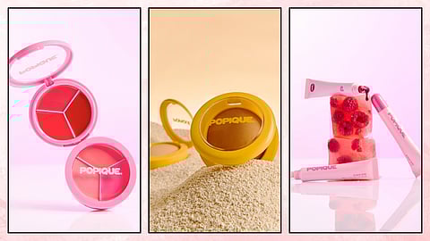 All over multiuse cream palette, Set & Smooth Baked Powder and Kiss Me Multi-Peptide Lip Balm