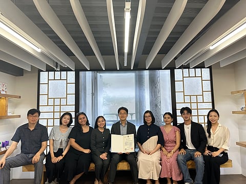 The Korean Cultural Center in the Philippines team (from left) senior administrative officer Lee Du Kyung, events and PR officer Ju Minkyung, PR officer Reya Buenaventura, events officer Francesca Villar, director Kim Myeongjin, educational administrative officer Jellaine Buen-Melgar, library and research officer Calia Crizaldo, administrative officer Bryan Soriano and events and PR officer Jung Haeju. 
