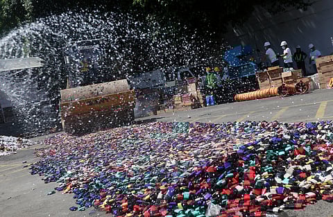 Smuggled vapes worth P3.26B destroyed