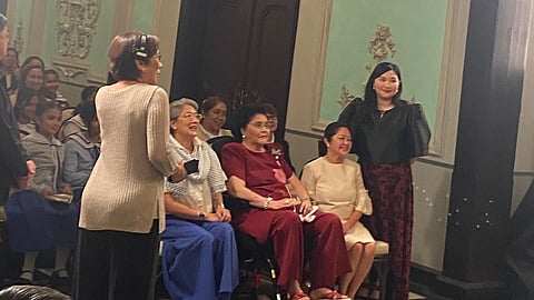 FIRST Lady Liza Araneta-Marcos, alongside former First Lady Imelda Marcos and Irene Marcos-Araneta, applauds the captivating performances of violinist Kristine Clair 'KayCee' Galano and pianist Inna Montesclaros at the Goldenberg Mansion Concert Series on Friday.