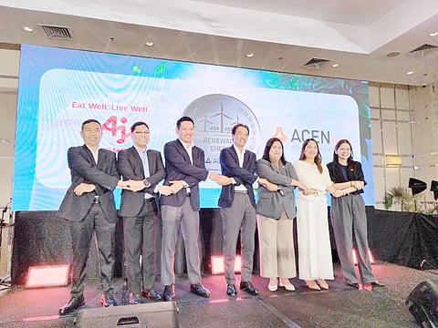 THE unveiling of the 100 percent Renewable Energy Badge for the APF Cebu Factory sealed the partnership between APC and ACEN Renewable Energy Solutions, setting forth a shared goal towards a greener tomorrow with clean energy. On hand to witness the historical even were Teddy Wong, factory manager, Ajinomoto Philippines Flavor Food Inc.; Ernie Carlos, chief sustainability officer, Ajinomoto Philippines Corporation; Makoto Tanabe, vice president, Ajinomoto Philippines Corporation, Koichi Ozaki, president, Ajinomoto Philippines Corporation; Sheila Mina, vice president Commercial Operations and head of Account Management, ACEN Renewable Energy Solutions; Elisah Jacob-Cabato, senior account manager, ACEN Renewable Energy Solutions; and Margeau Adriano, service account manager, ACEN Renewable Energy Solutions.