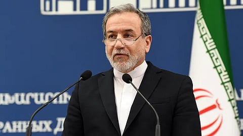 Iran's Foreign Minister Abbas Araghchi attends a joint news conference with his Armenian counterpart following their talks in Yerevan on 25 March 2025