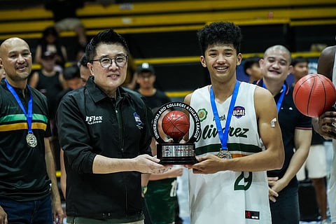 Patrick Panelo emerges as Most Valuable Player of the finals after leading Olivarez College to a thrilling 79-74 win over PCU-Dasmariñas to win the UCAL title.