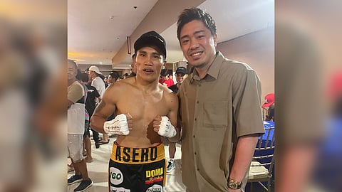 Japanese boxing promoter Masayuki Ito (right) is lending a hand to Filipino boxers like two-time world title challenger Vincent Astrolabio.