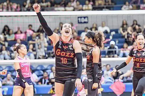 Brooke Van Sickle of Petro Gazz gets named Most Valuable Player in the PVL All-Filipino Conference.