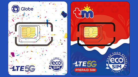 GLOBE prepaid and TM SIMs made from 100 percent recycled plastics. 