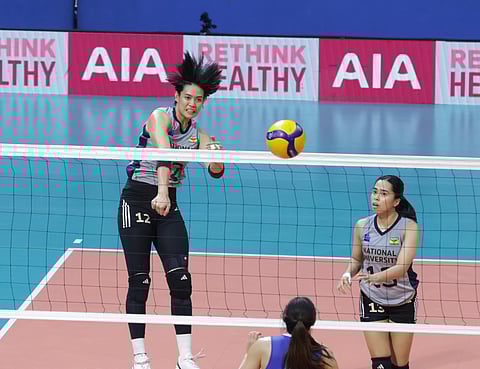Alyssa Solomon returns with a bang for NU as they topple Ateneo, 25-16, 25-15, 25-21, in the UAAP Season 87 women’s volleyball tournament at the Smart Araneta Coliseum.