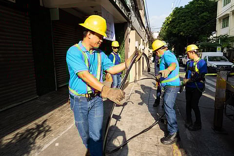 Support to democracy. Meralco is gearing up to power the upcoming midterm elections with reliable and stable electricity service. Seen in the photo are Meralco crews participating in the Comelec-led mock elections in January.