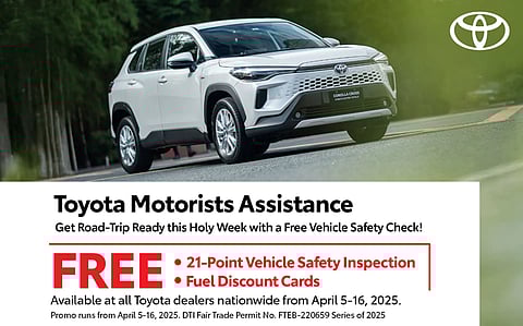 Drive safe this Holy Week: Toyota offers free 21-point vehicle inspection