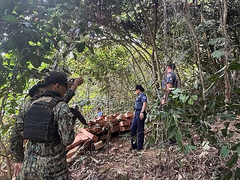 COL. Marites A. Salvadora, Bataan police director, personally ascended to the area in Upper Bilolo, Orion town yesterday together with Department of Environmental and Natural Resources CENRO Pilar, to conduct an anti-illegal logging operation at mountainous area of Upper Bilolo, Orion, Bataan.