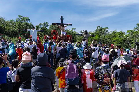 FELIMON Sobosa takes on the role of Jesus Christ in the live reenactment of the Way of the Cross, locally known as ‘Ang Pagtaltal sa Balaan Bukid,’ held in Jordan, Guimaras on Good Friday, 18 April.