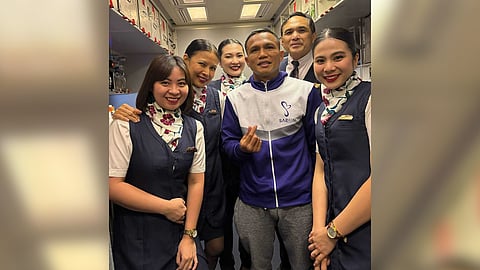 Filipino fighter Charly Suarez gets superb service from the country’s flag carrier during his flight to Los Angeles.
