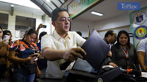 Comelec Chairman George Erwin Garcia kicks off the nationwide Automated Counting Machine (ACM) roadshow at Manila High School in Intramuros, Manila, on Monday, 2 December. The new ACMs are set to debut in the 2025 midterm elections and subsequent polls.