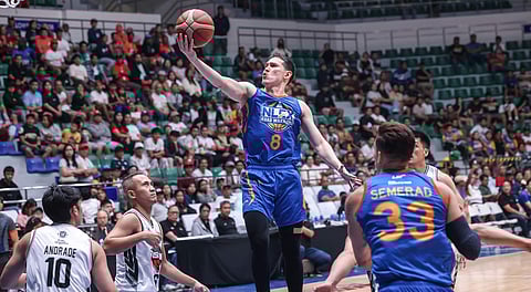 Robert Bolick delivers the goods, lifting NLEX to an 80-72 win over Blackwater in the PBA Philippine Cup last night at the Ynares Center in Montalban.