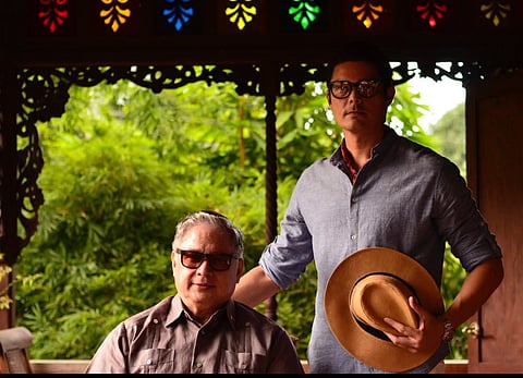 The late Ricky Davao with Dingdong Dantes