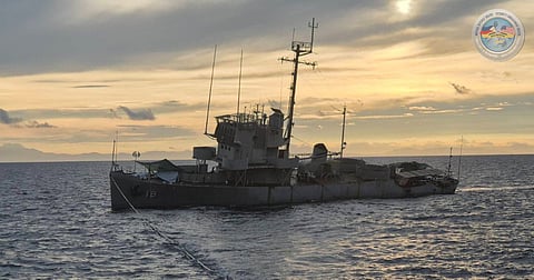 Photo of the BRP Miguel Malvar (PS-19) during the anticipate maritime strike and ship sinking exercise in San Antonio, Zambales on May 5, 2025. (Photo from the Armed Forces of the Philippines)