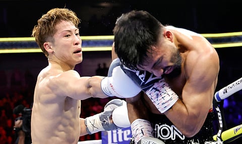 NAOYA Inoue batters Ramon Cardenas en route to posting an eighth-round stoppage of Ramon Cardenas to retain his super bantamweight world crown in Las Vegas.