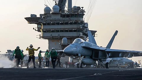 Second U.S. warplane falls off aircraft carrier 