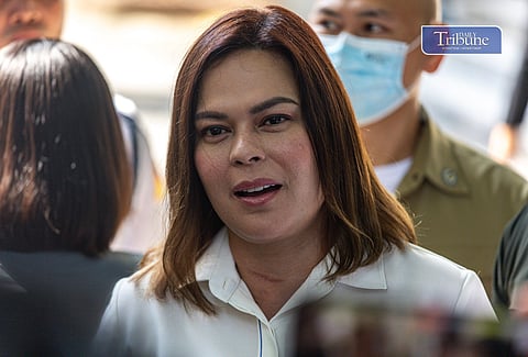VICE President Sara Duterte faced the media at the Department of Justice in Manila on Friday, 9 May 2025, after filing her counter-affidavit against complaints of inciting to sedition and grave threats. This was after she allegedly plotted to kill President Bongbong Marcos and other members of his family.