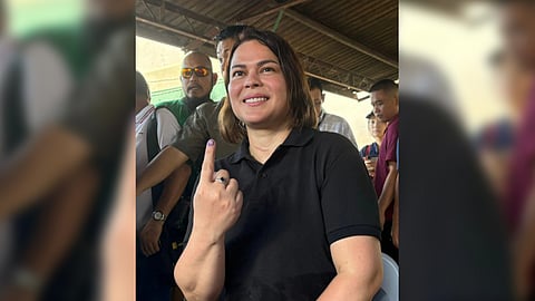 Not the result she expected? Vice President Sara Duterte, who is facing an impeachment trial at the Senate probably by July, votes in Davao City, where her father, former president Rodrigo Duterte, secured a landslide win as mayor in the 2025 midterm elections.