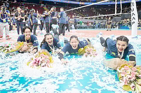 Alyssa Solomon, Bella Belen, Erin Pangilinan and Sheena Toring will leave the UAAP as winners after leading NU to the women’s volleyball title of Season 87. 